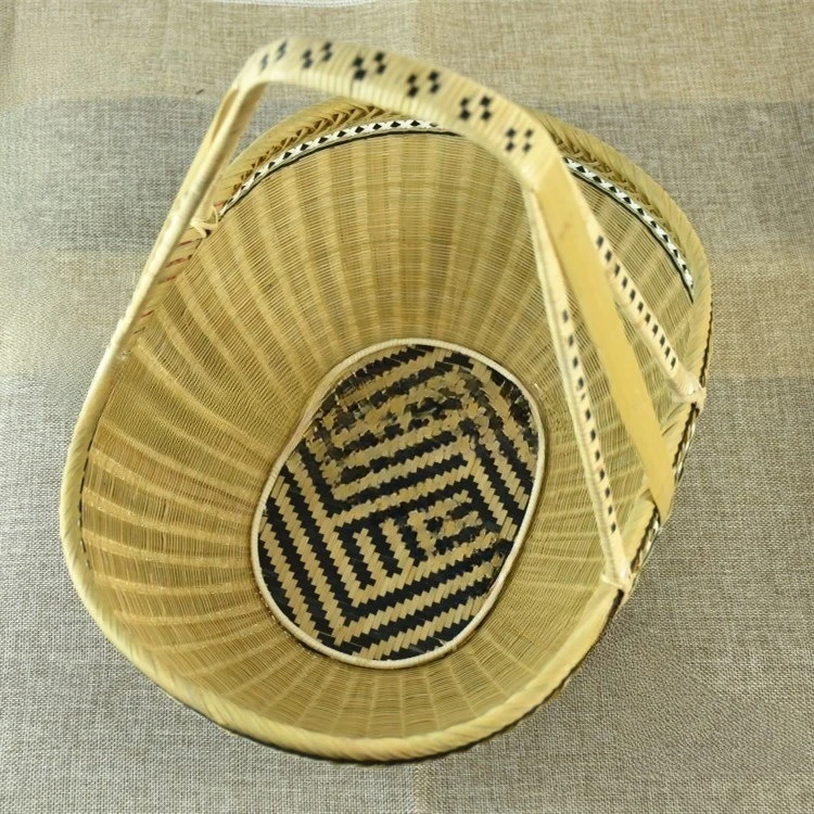 منتجات الخيزران سلال منسوجة من الخيزران شراء سلال خضروات سلال التسوق سلال منسوجة من الخيزران مقبض باس #2