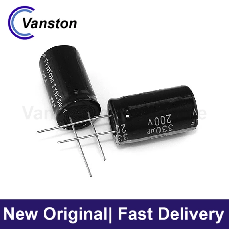 5pcs Electrolytic Capacitor 200V330UF 18*40mm 330UF/200V Motherboard Power Supply Charger Special Capacitor