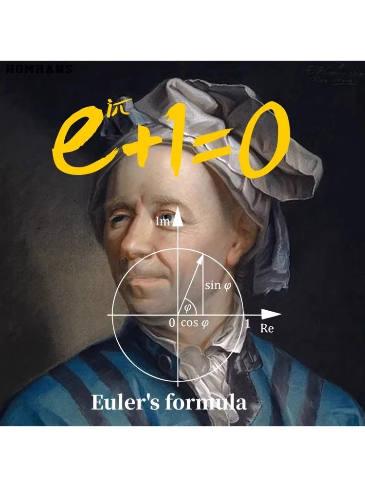 Euler's Identity Mathematical Formula Loose Fit Cotton T-Shirt for Men Summer Casual Wear Breathable Short Sleeve T-Shirt