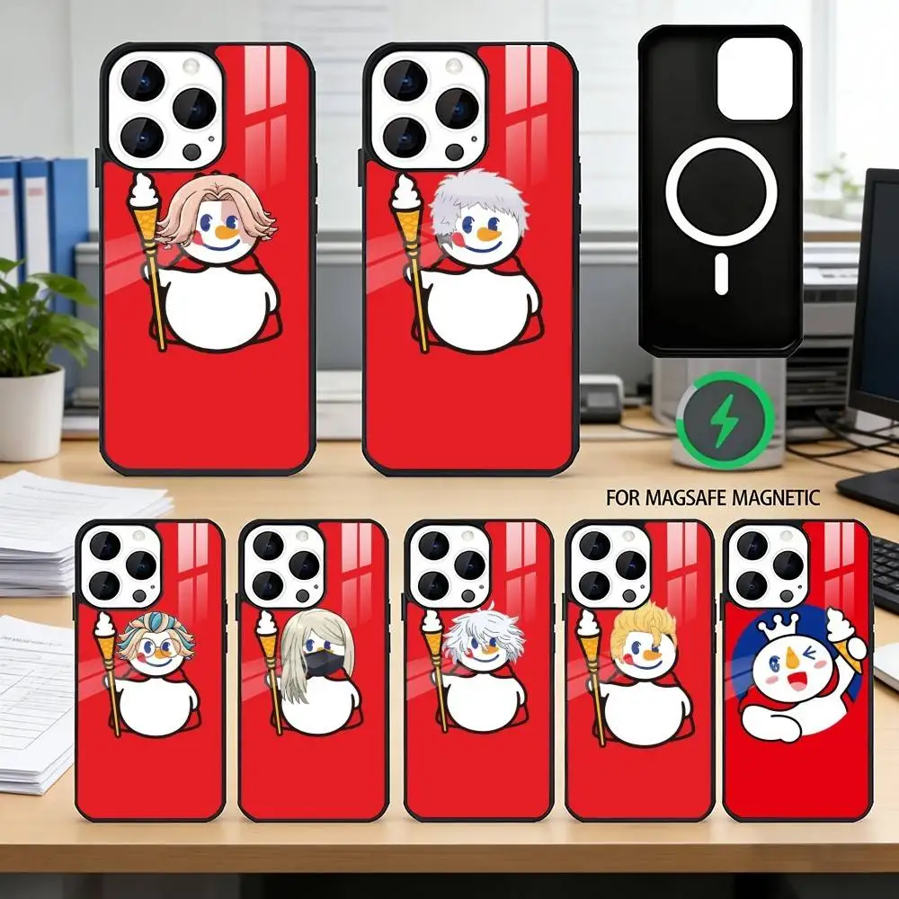 

M-Mi xue Snow k-King Phone Case For iPhone17,16,15,14,13,12,11 Plus,Pro Magnetic with Magsafe Wireless Charging