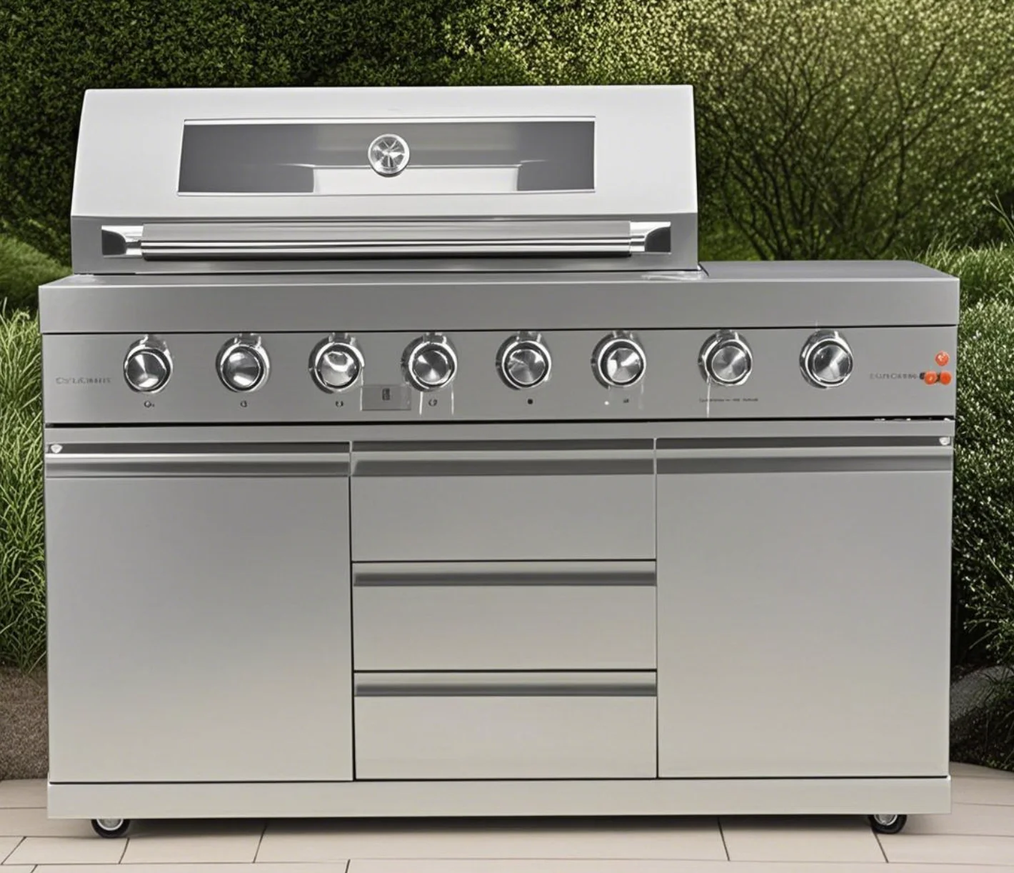 

STLFPremium 6-Burner Freestanding Gas Grill with Infrared Rear Burner for Outdoor BBQ