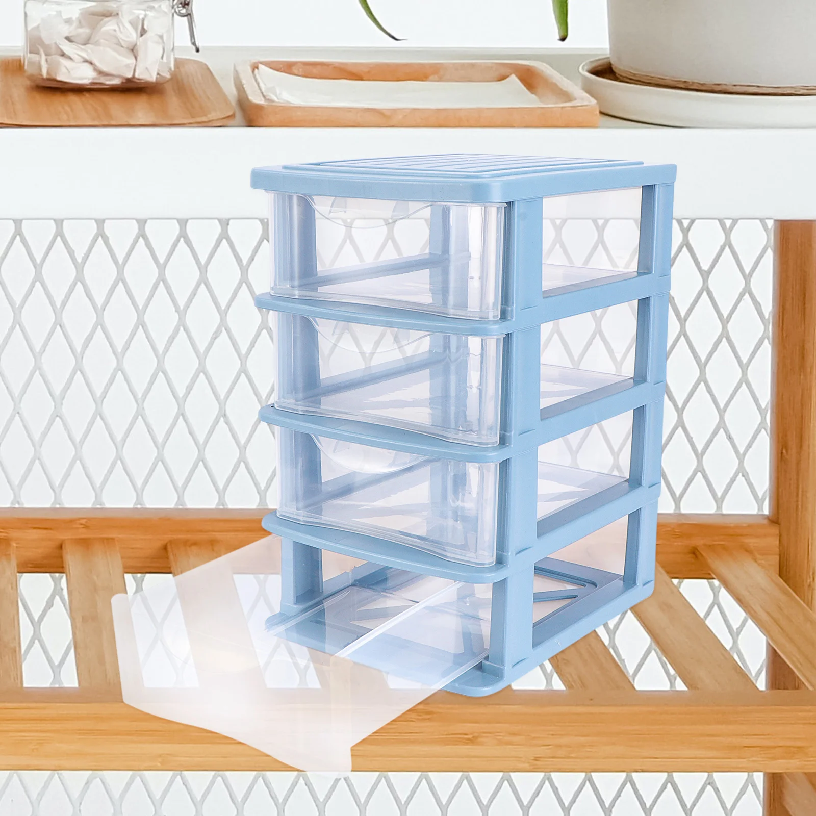 

1Pcs Drawer Type Desktop Storage Box Transparent Makeup Organizer Holder Clear Multilayer Sundries Container