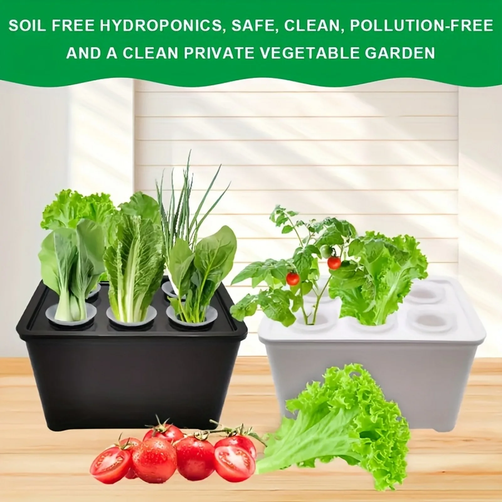 6 in 1 Hydroponic Nursery Pots Watering Seedling Pots Soil-Free Planting Box Plastic Thicken Nursery Pots Home Hydroponics