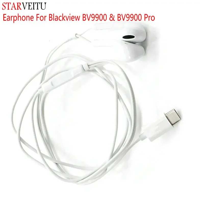 Headphone for Blackview BV9900 Pro Original Earphone Type C Cable for BV9900 BV9900E Mobile Phone Accessories