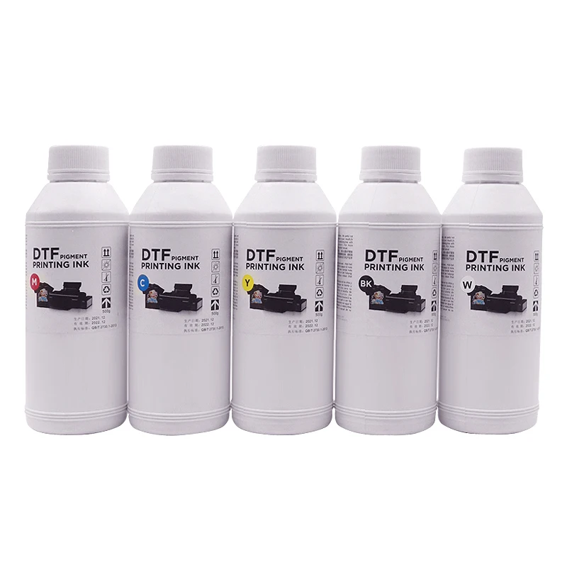 500ML DTF Ink For Epson L1800 L805 1390 4720 I3200 F2000 F2100 DX5 DX7 Head Direct to Transfer Film Ink White ink hot stamping