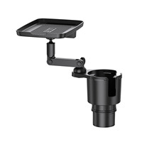 Adjustable Height 3-in-1 Car Phone Holder Expandable Base Car Cup Tray Interior Kits Compatible Expandable Base Car Cup Holder