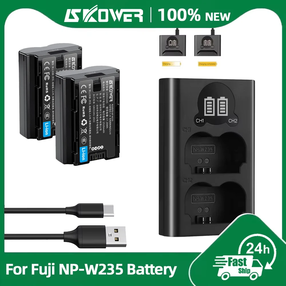 2520mAh NP-W235 Battery for Fujifilm X-T5 X-T4 X-S20 X-H2 X-