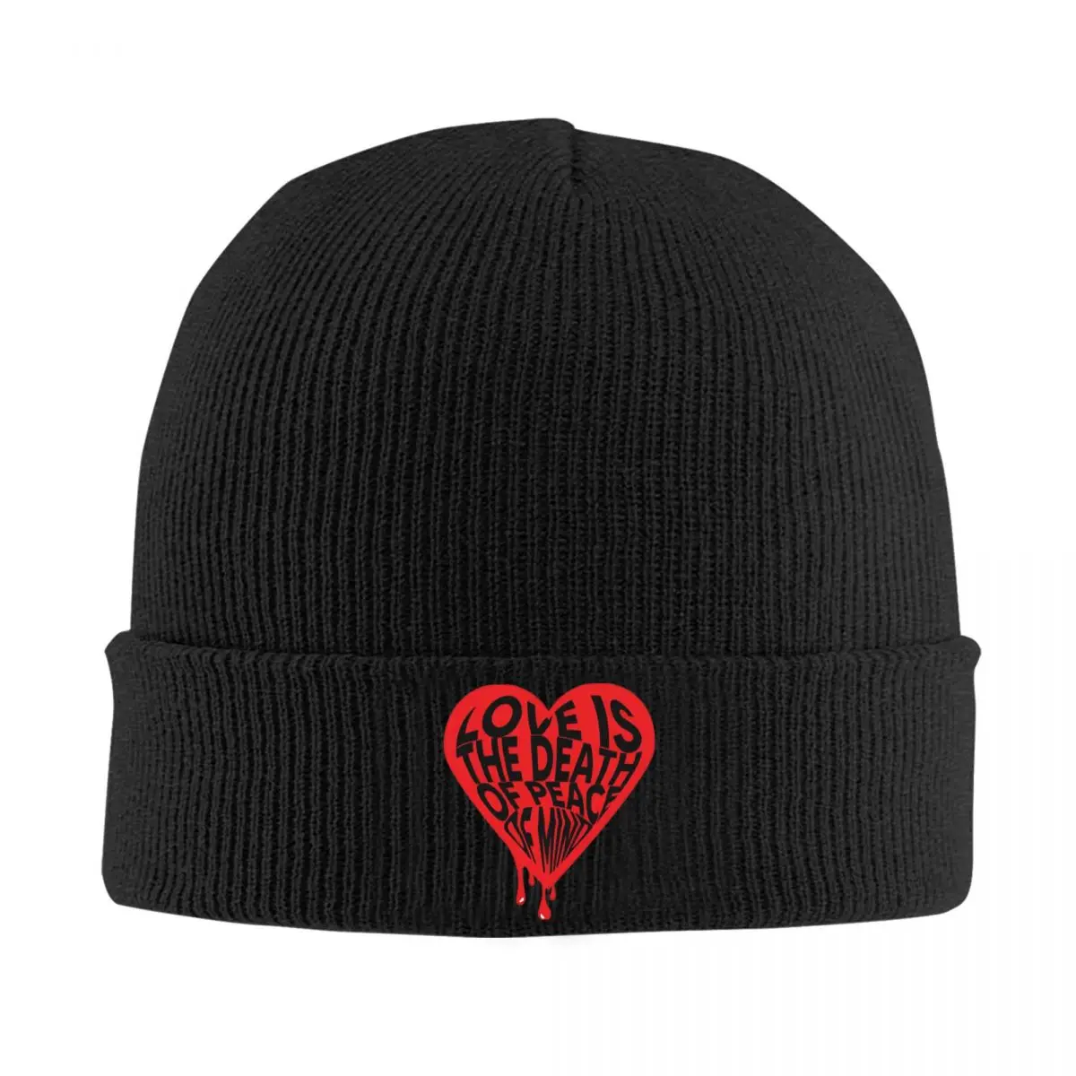 Bad Omens L.I.T.D.O.P.O.M Knitted Hat for Women Men Skullies Beanies Autumn Winter Hat Acrylic Rock Warm Melon Cap