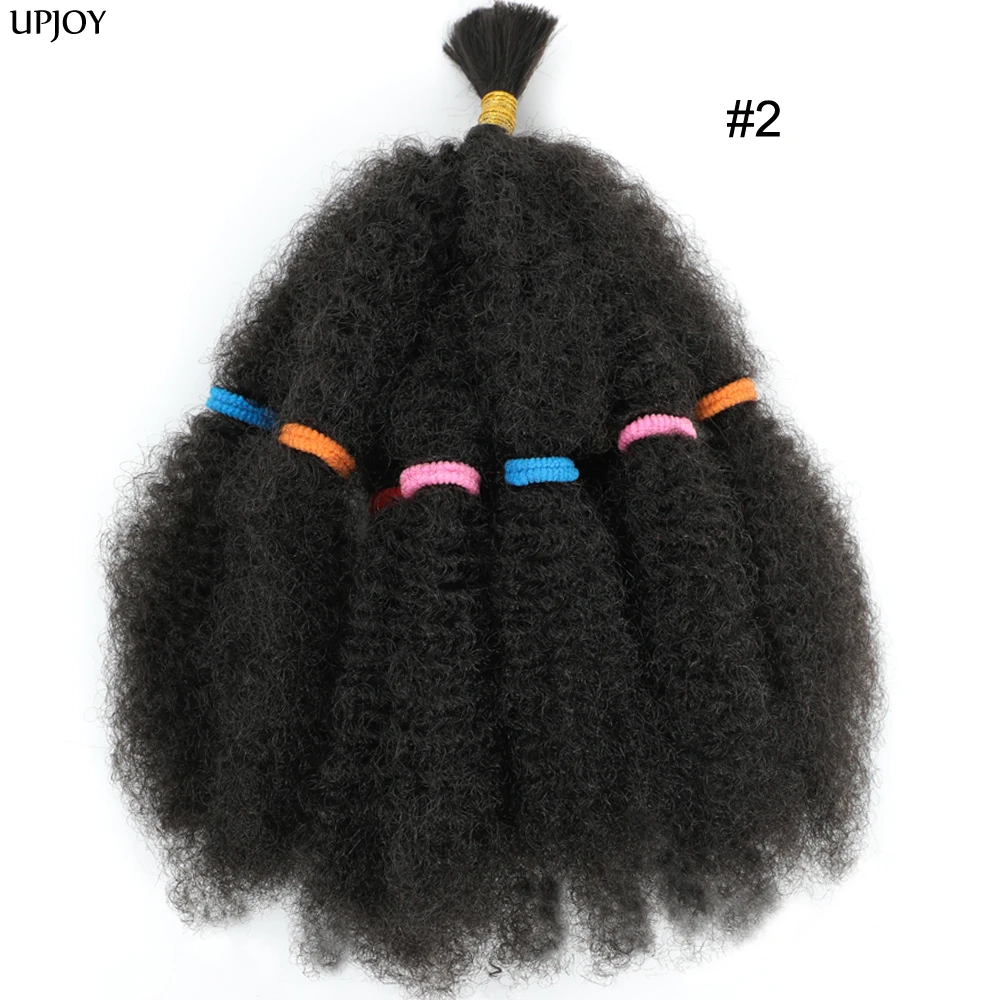 Afro Kinky Bulk Twists Crochet Hair Curly Braiding Hair for Black Women and Kids Short Springy Hair Soft meche cheveux a tresser