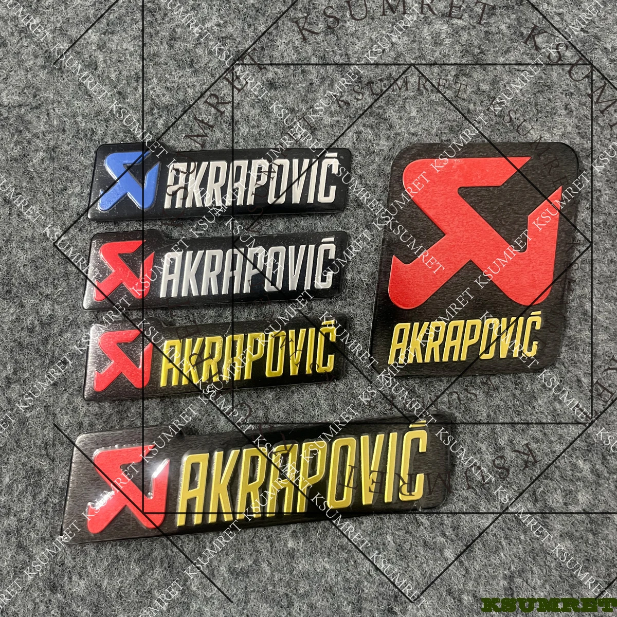 Per adesivo di scarico Akrapovic Logo moto Emblme Decalcomania in metallo