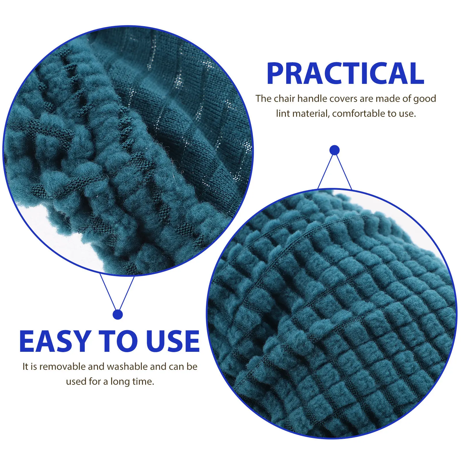 2Pcs Thick Elastic Chair Armrest Covers for Office Gaming Home Airplane Wheelchair Arm Rest Sleeves Washable Comfortable Lint
