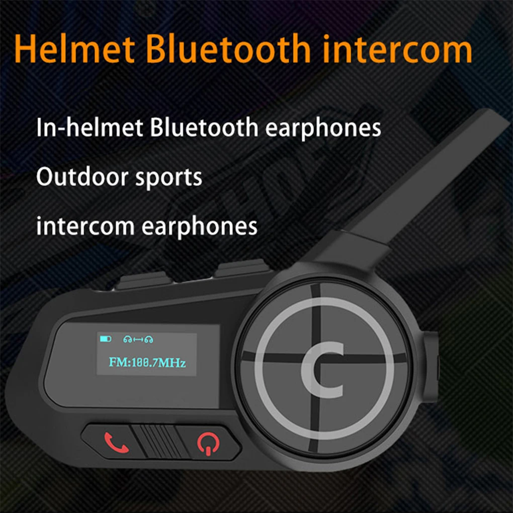 Motorcycle Bluetooth Headset 5.1BT Motorcycle -lmet Headphones Hel-met Headphones Durable Easy view 5