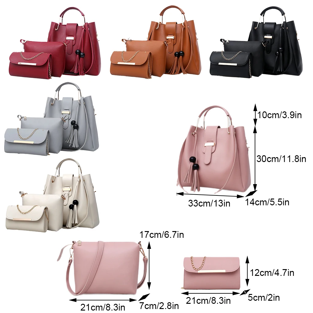 3pieces/lot Fashion Women’s Luxurious Tote Bag Multifunction Shoulder Bag Elegant Women Handbags Bag Ladies Purse