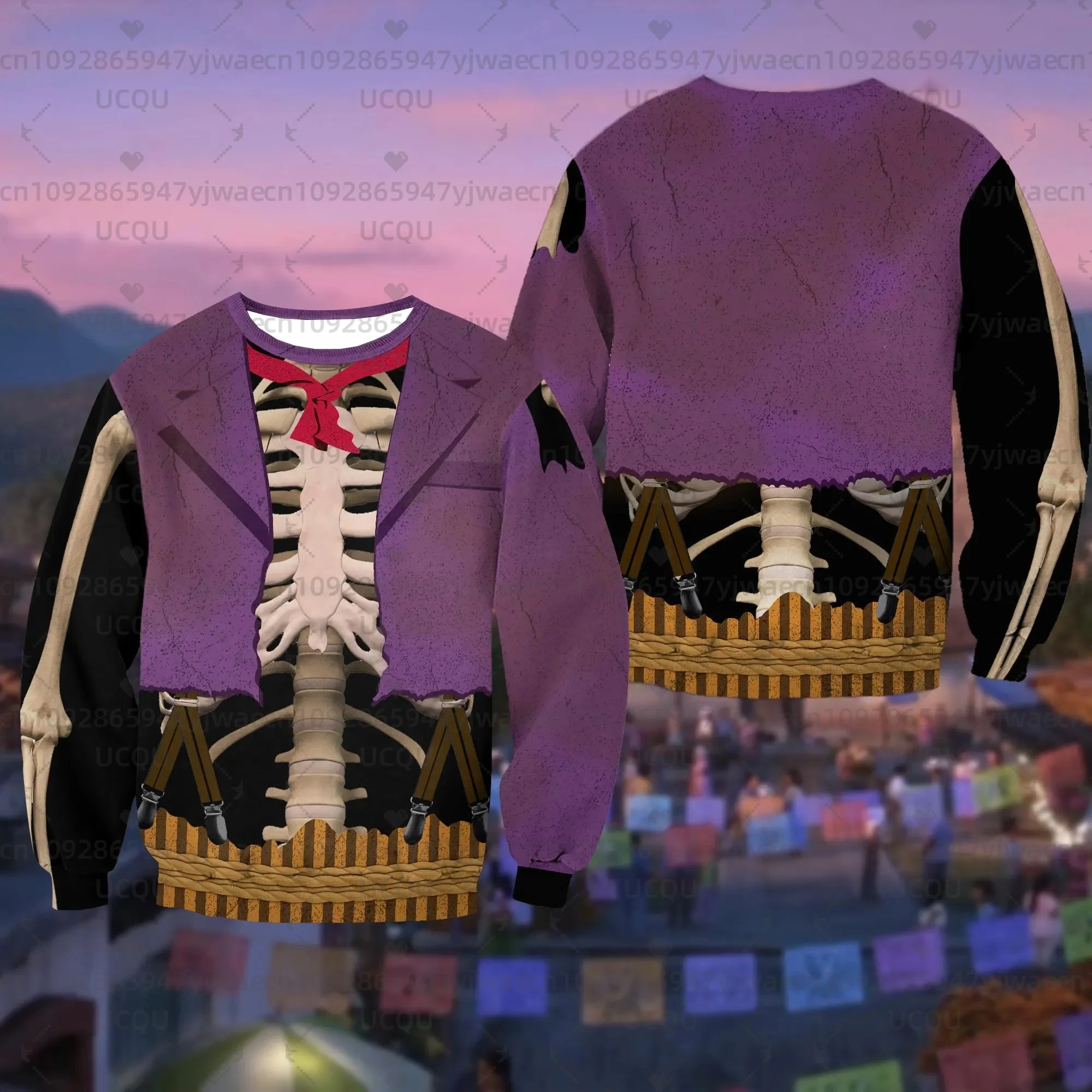 كوكو هيكتور زي فيلم الرسوم المتحركة تي شيرت رجالي ملابس الهالوين التأثيرية الخريف موضة كرة القدم جيرسي البلوفرات #2