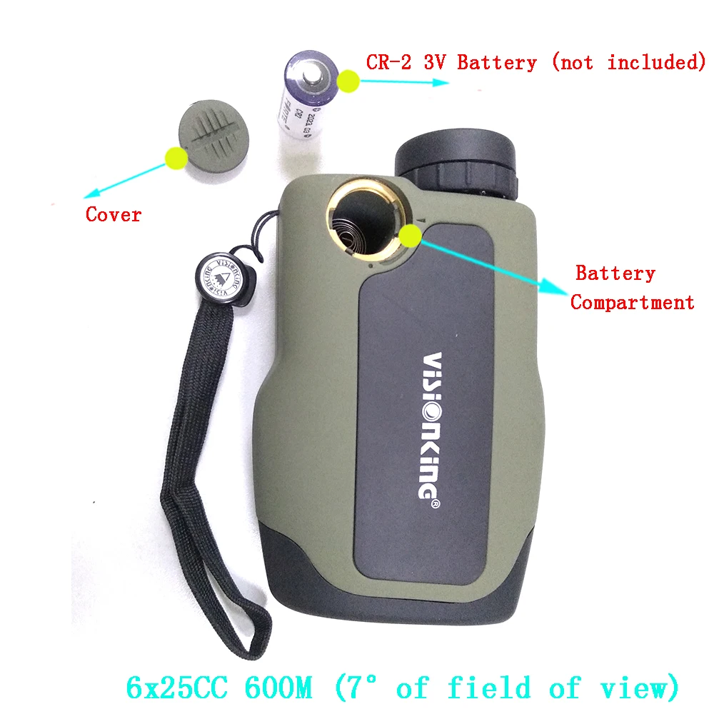 Visionking Golf 6X25 Laser Rangefinder Multifunctional High Angle 600m Distance Meter Measurement For Tactical Hunting Optics