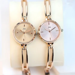 Montre à quartz à petit cadran pour femme, or rose, bracelet en alliage de luxe, montre-bracelet pour femme, cadeau tendance