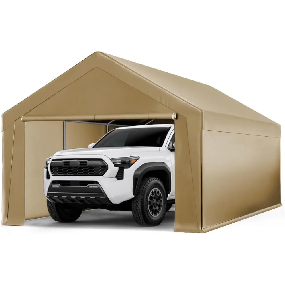 

Carport 10x20 футов для тяжелых условий эксплуатации, питьевой гараж на открытом воздухе со съемными боковыми стенками и дверцами на молнии, навес для карспорта с защитой от УФ-лучей