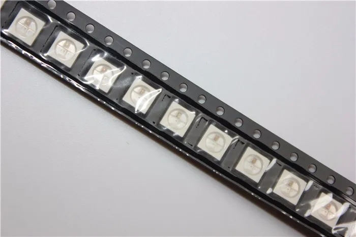 WS2812B-5050rgb lamp bead Built-in IC Symphony, four feet, pixel dot matrix special luminous patch lamp bead