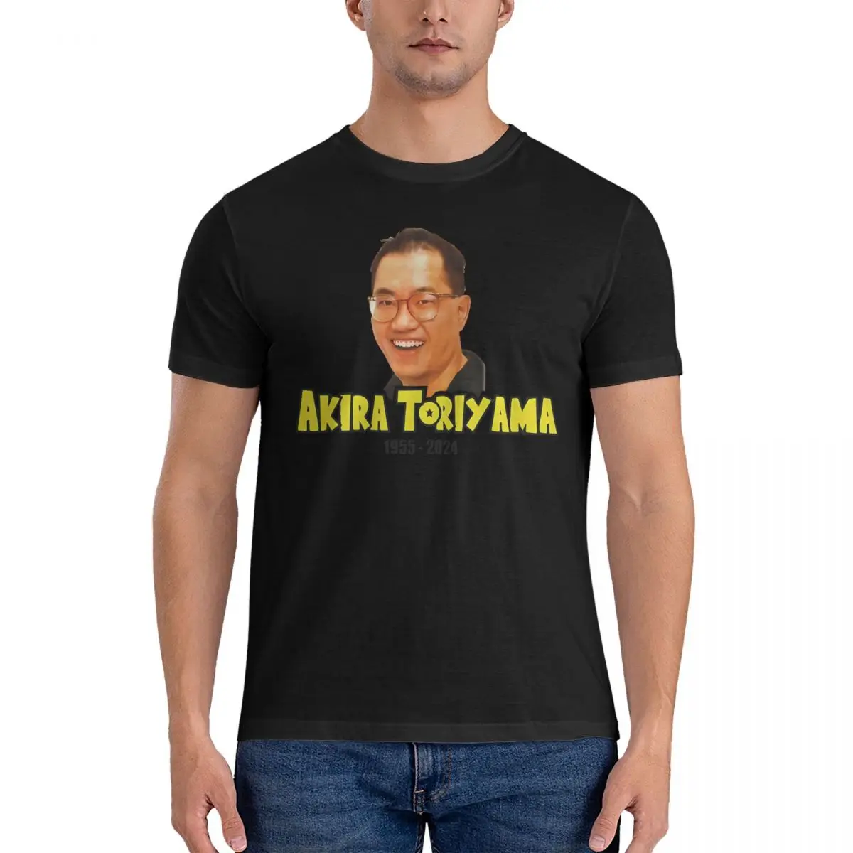 Akira Toriyama Men's T Shirts Toriyama Akira Humor Tees Short Sleeve O Neck T-Shirt Cotton Birthday Present Clothing