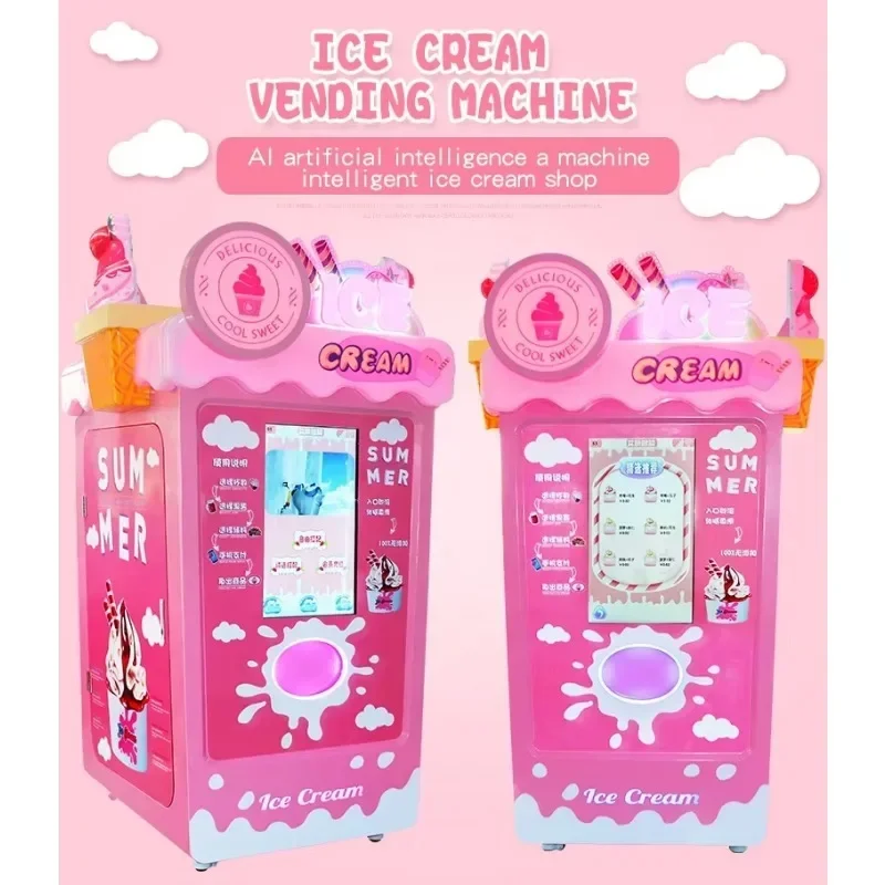 Soft Ice Cream Maker Vending Machine Ice Cream Freezer Vending Machine with Refrigerator