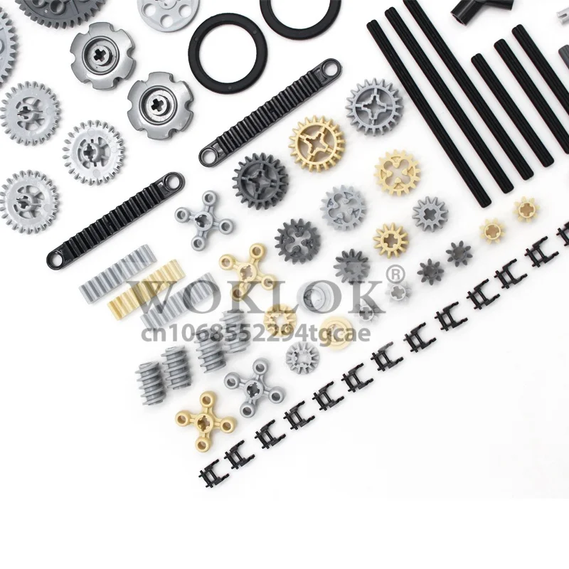 116 stücke MOC Groß Technische Teile Pin Liftarm Bricks Set Achse Stecker Getriebe 40 Zahn Bausteine Kompatibel Technologie Spielzeug