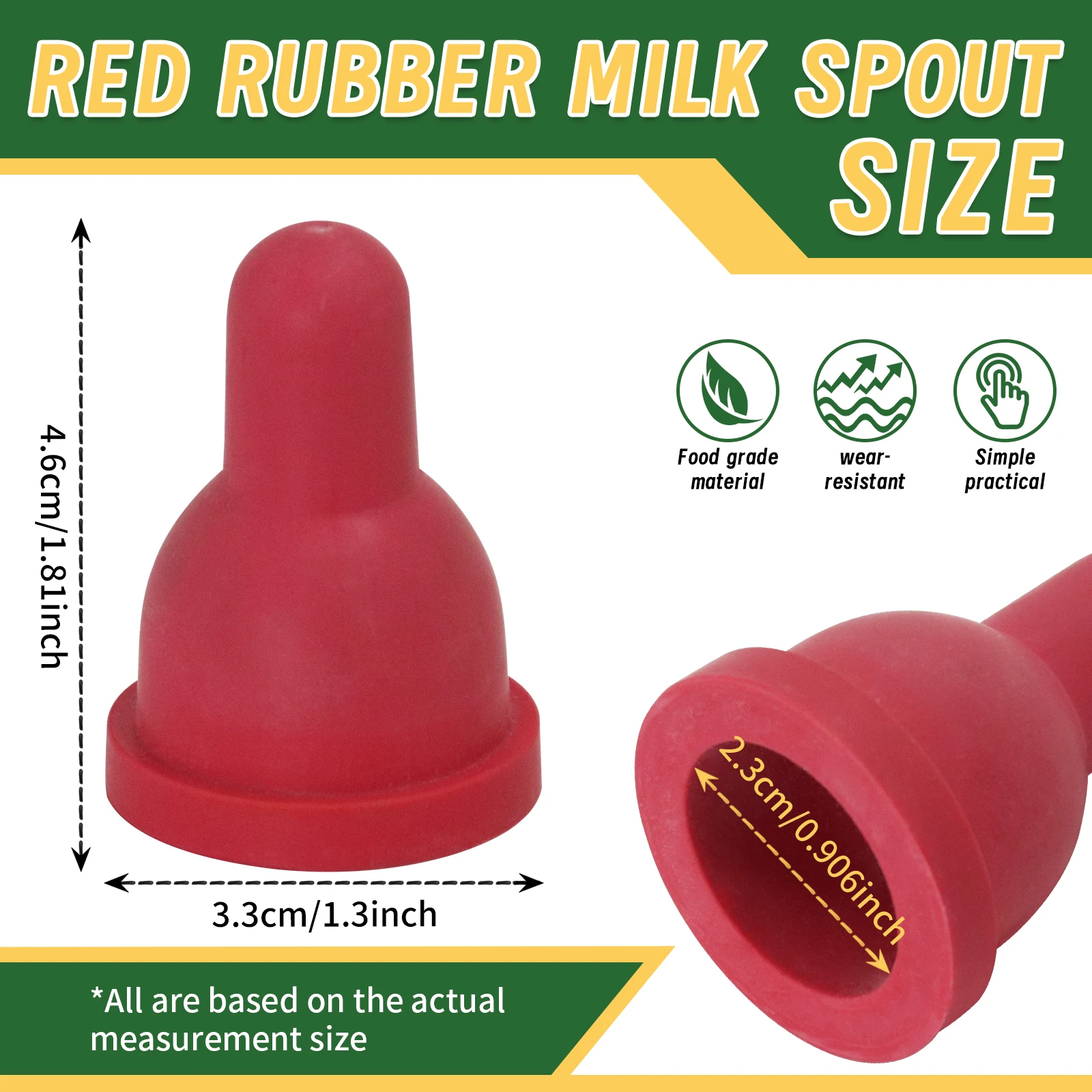 6/12Pcs Sheep Goat Lamb Milk Nipples Soft Rubber Pacifier for Small Animal Feed Orphaned Lamb Farm Animals Feeding Supplies
