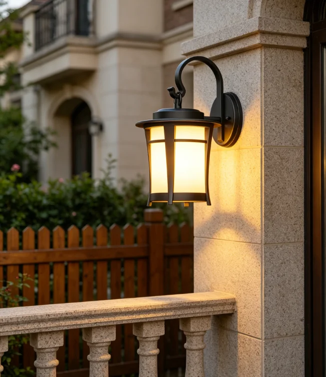 Outdoor LED Waterproof Wall Lamp Aluminum Roman Column Design for Garden Courtyard Villa Doorway Lighting Electric Other