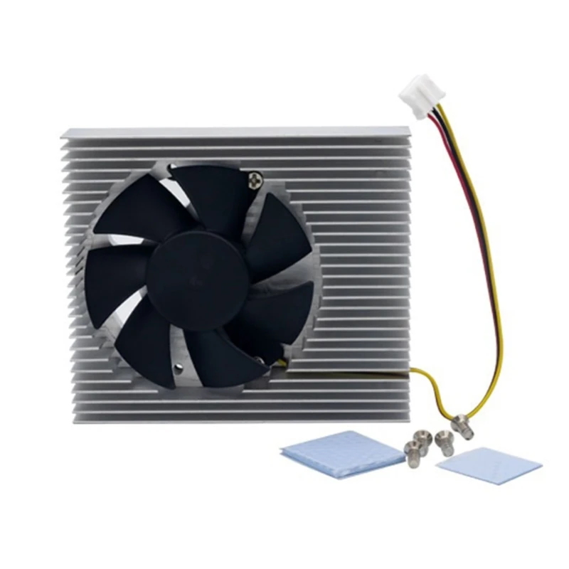 Efficient Aluminum Heatsink with Fan for Banana Pi R3 Development Board Radiators Thermal Conductive Pad