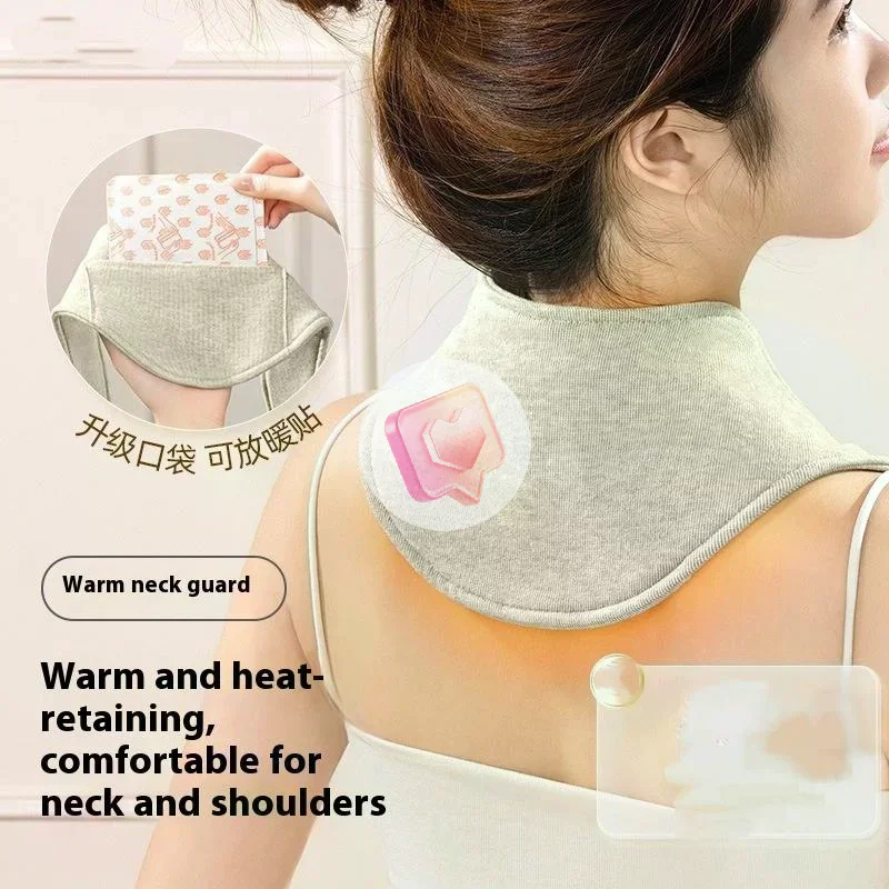 All-Season Scarf Soft Comfortable Warm Scarf For Men Women Neck Wrap Breathable Quick-Drying Neck Warmer With Pocket