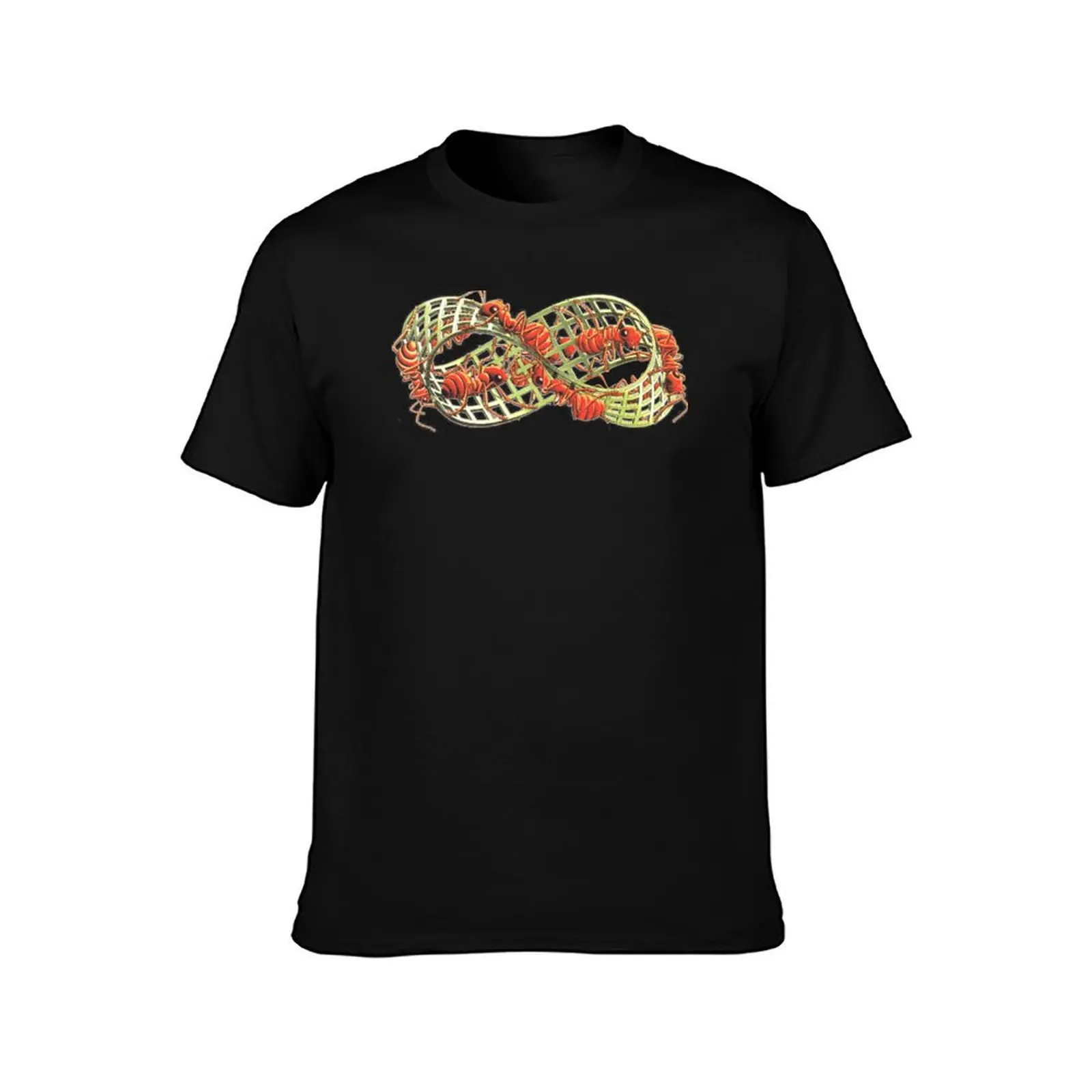 Ants on the Mobius Strip (MC Escher) T-Shirt Basic Solid Color Casual Tee Shirt T-Shirt