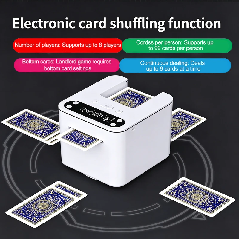 4000mah-1-8-players-automatic-card-dealing-2-decks-party-poker-device-speed-and-distance-adjustable-intelligent-card-dealer