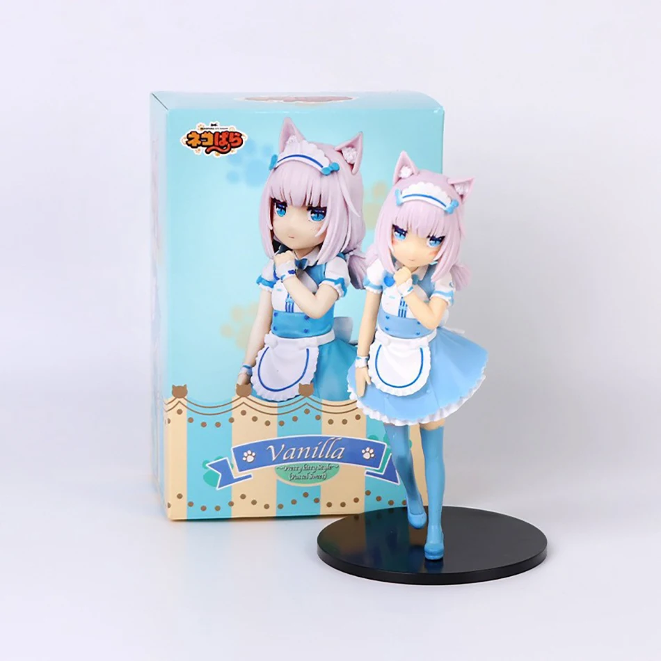 NEKOPARA Anime Kawaii Mädchen Figur Schokolade & Vanille Niedliche Katze Dienstmädchen Stil PVC Modell Sammlerstück Desktop Ornament Spielzeug Kind Geschenke