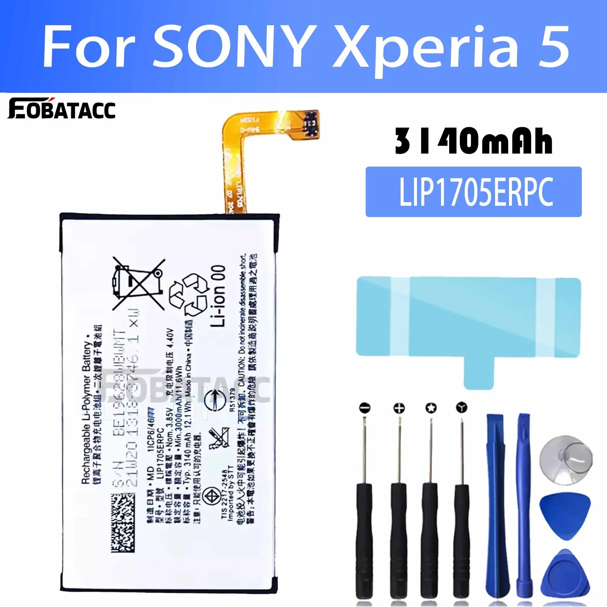 

100% New Original Battery LIP1705ERPC For Sony Xperia 5 Battery + Free Tools