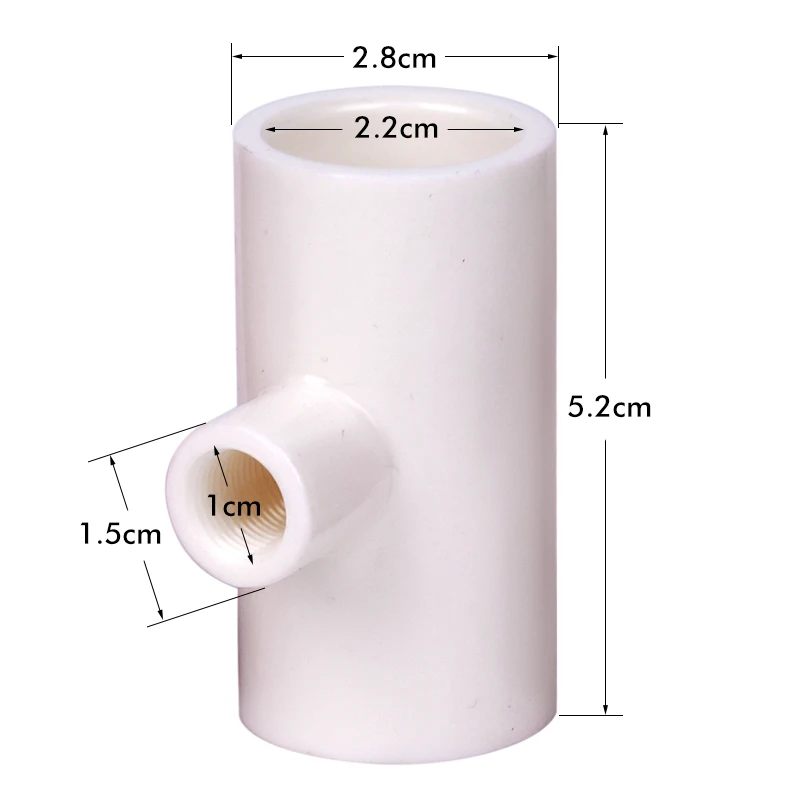 10PCS Chicken Waterer Hose Tee Tube 1/2inch PVC Pipe For Poultry Chicker Drinking Nipples Water Bowl Farm Accessores