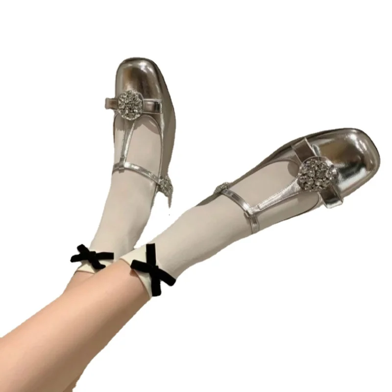 2024 Square Heel Round Toe Solid Sandals for Women New Hot Sale Fashion Buckle Strap Ladies Shoes Rubber Shallow Women's Sandals