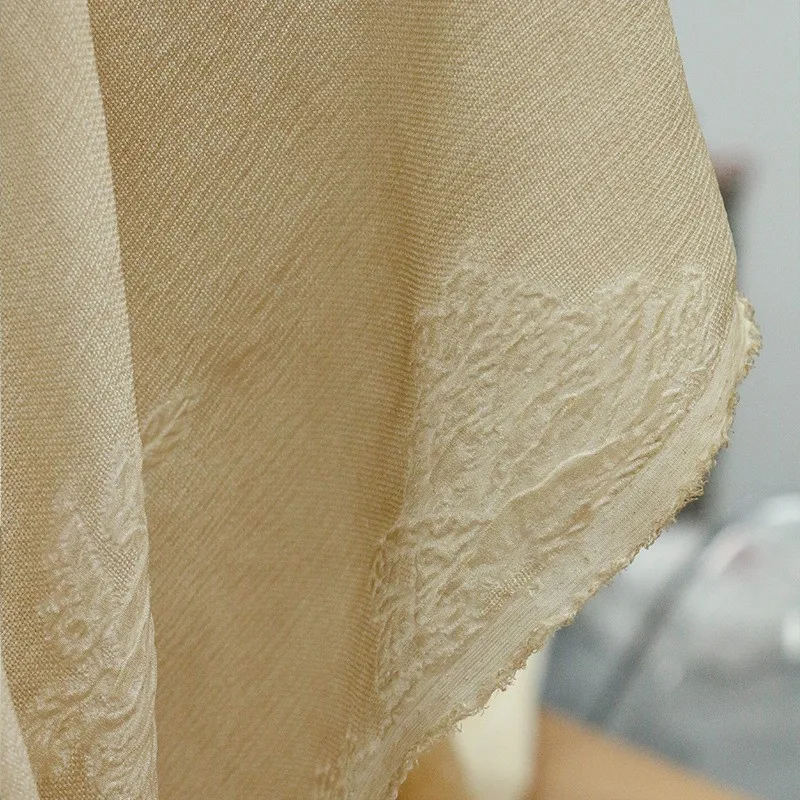 Nieuwe geperforeerde mesh-stof in nationale trend in Chinese stijl met jacquard-niche-ontwerperkleding in reliëf