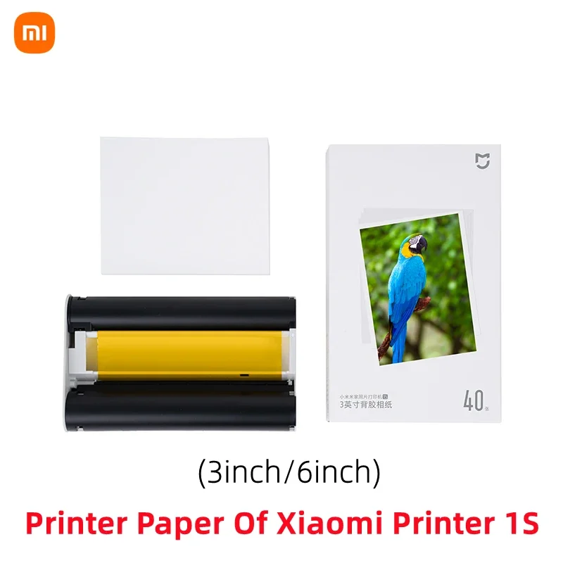 Xiaomi Mijia Mi 1S Printer Paper HD 40Pcs 3 Inch/ 80Pcs 6 Inch Printing Paper Inkless Printing For Xiaomi Mijia Printer 1S