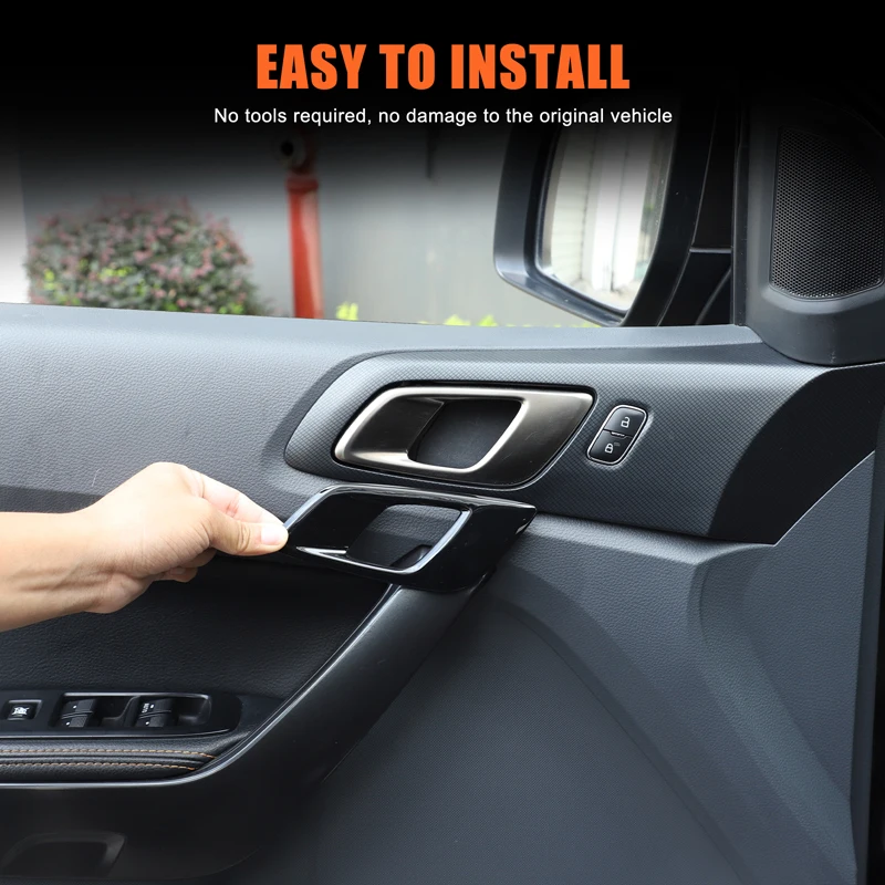 Car Interior Handle Decorative Frame Sticker Trim Cover Protective Covers Car Interior Accessories For Ford Ranger 2015-2021 2