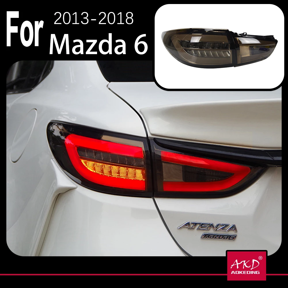 AKD Car Model for Mazda 6 Atenza LED Tail Light New Mazda6 LED Tail Lamp LED DRL Signal Brake Reverse auto Accessories