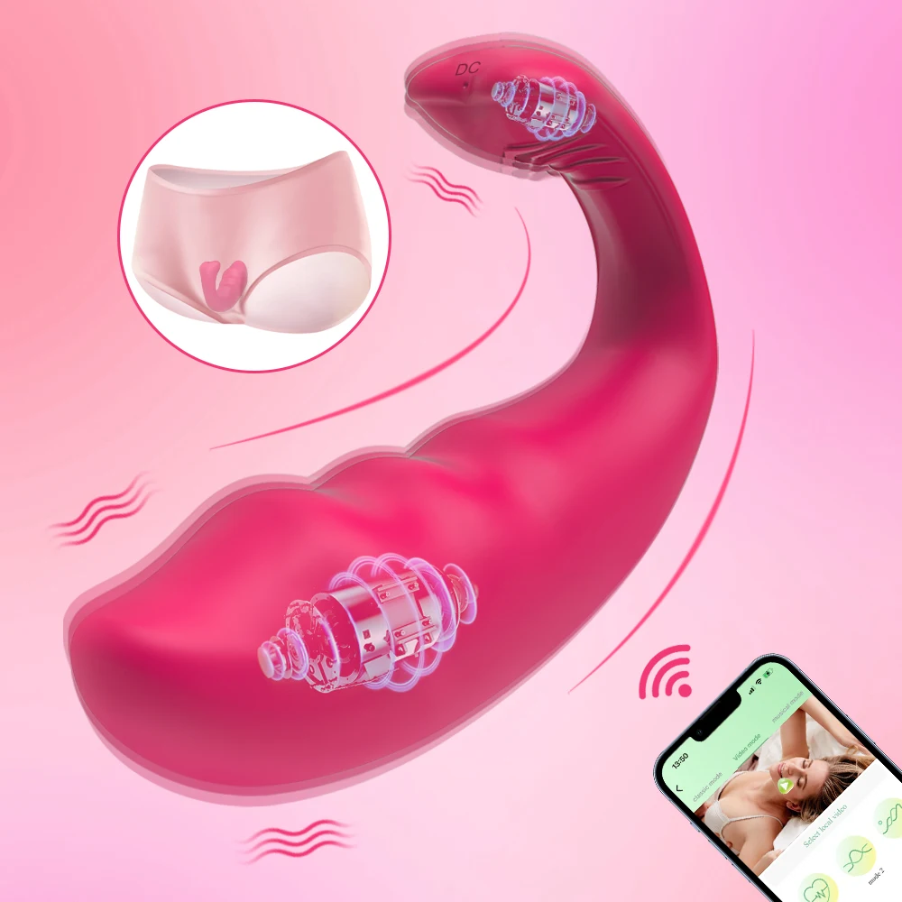 Bluetooth APP Control Vibrator for Women Wireless Dildo Clitoris G Spot Massager Wear Vibrating Egg Panties Sex Toys for Adults