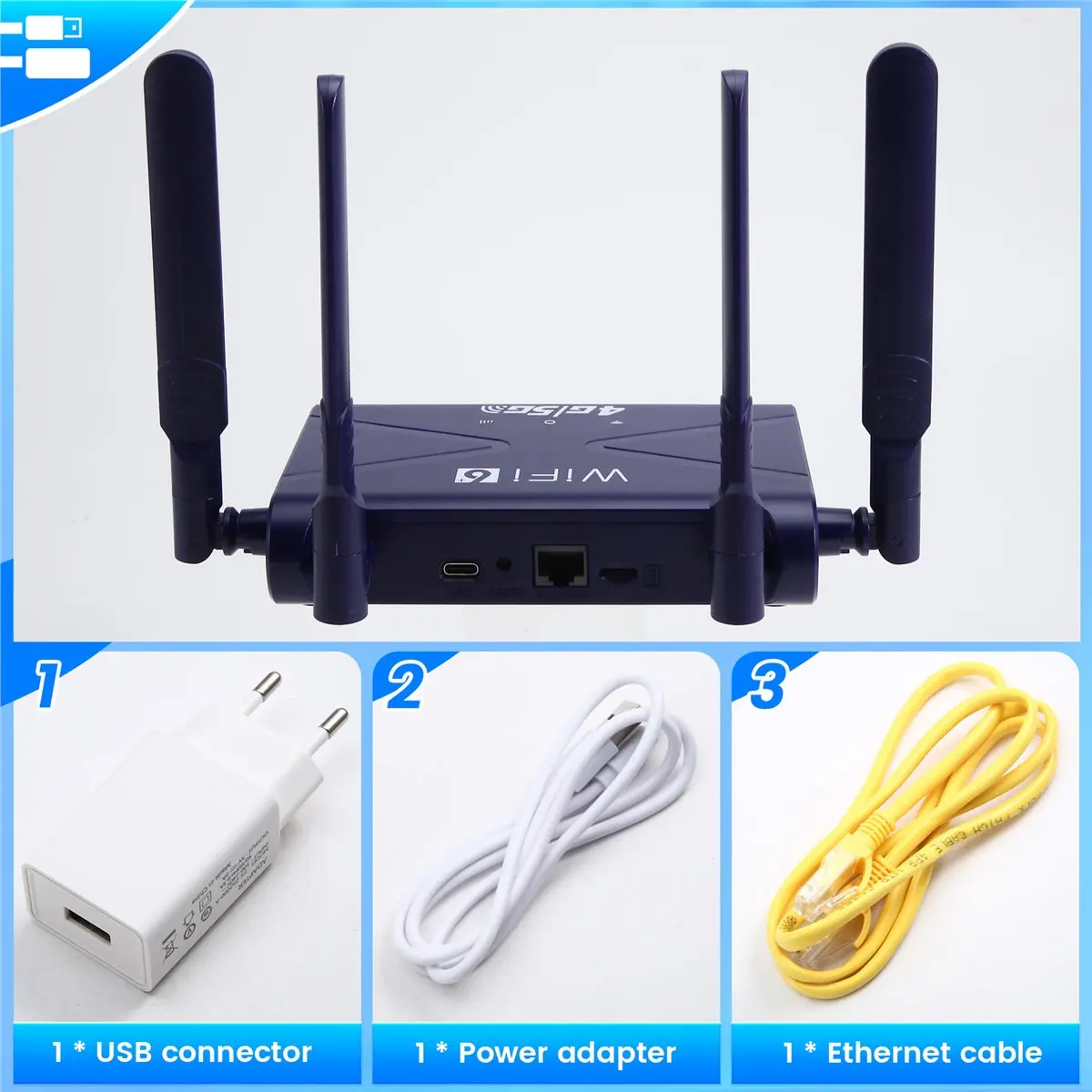 A08I WiFi6 LTE Drahtloser Router 300Mbps Hochgeschwindigkeits-4G-5G-CPE-LTE-Router mit SIM-Kartensteckplatz 4 Antennen für Telef