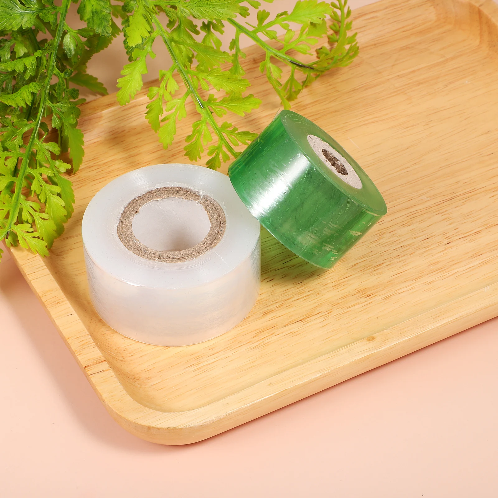 

2 Rolls 3cm PVC Grafting Film White Core Self adhesive Stretchable Tape for Fruit Trees Plant Repair Garden Tools