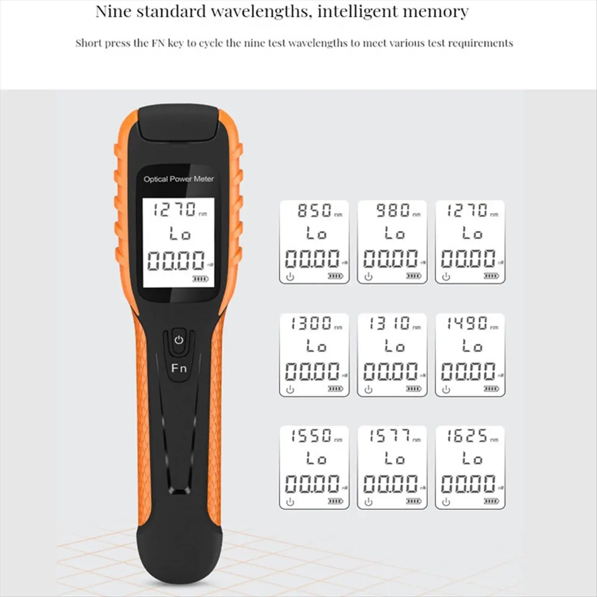 828 G11 Optical Power Meter High Precision Rechargeable Battery Fiber Optic Power Meter 5G FTTH OPM Tester -50 to 26dbm