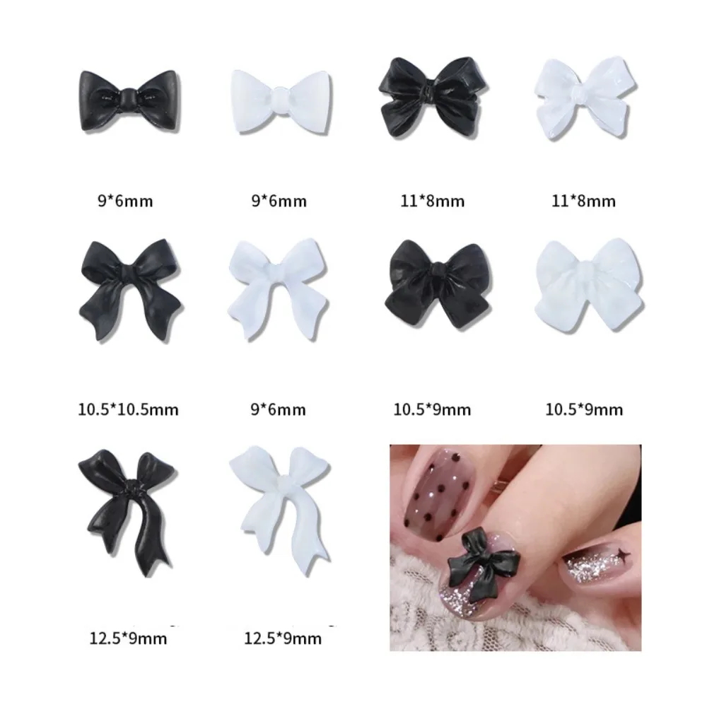 50 stücke Nagel Zubehör 3D Nail art Bowknot Bogen Harz Nagel Dekoration Elegante DIY Nail art Dekoration Maniküre Ornament