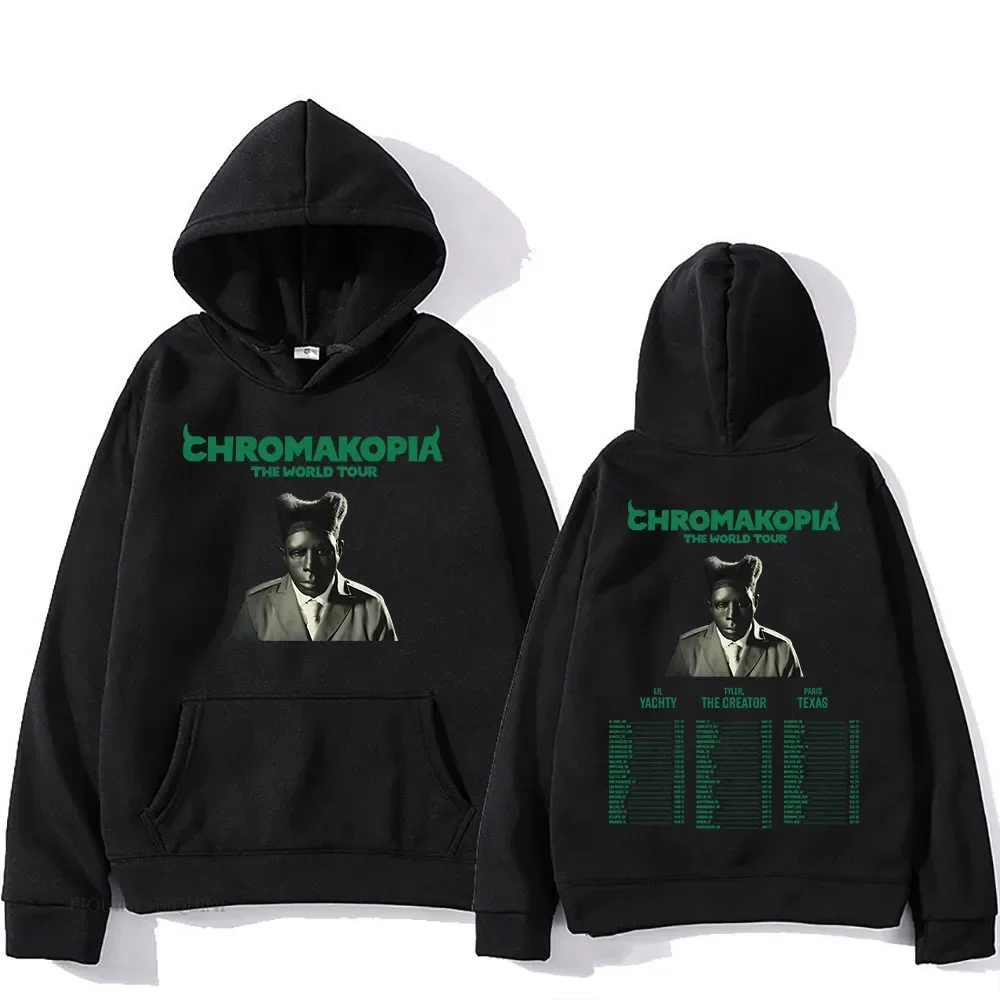 Chromakopia The World Tour 2025 Rap Singer Tyler Creator Sudadera con capucha unisex para hombre