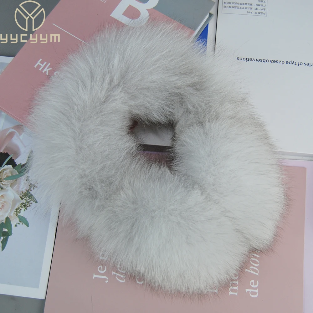 

2024 New Fashion Women 100% Natural Real Fox Fur Earmuffs Plush Winter Warm Big Fox Fur Ear Muffs Girls Luxury Fox Fur Earmuff