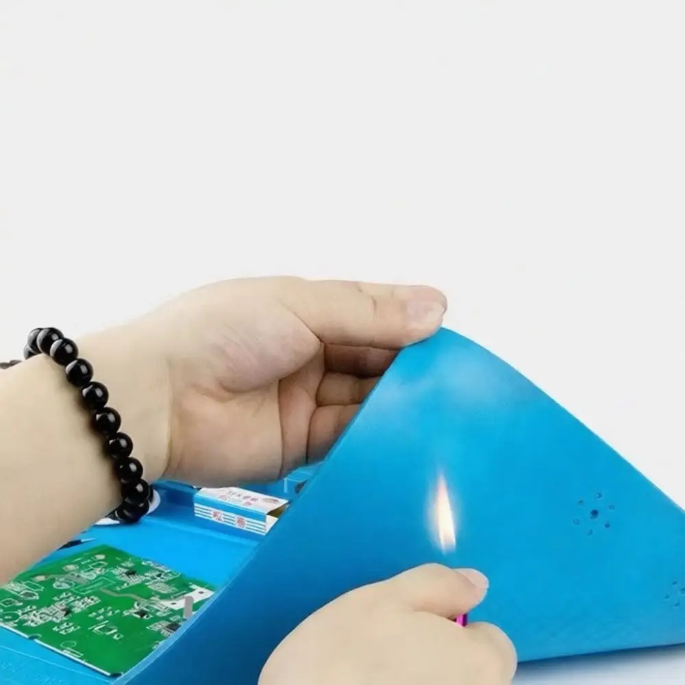 Durable Silicone Insulation Work Mat Heat Resistant Magnetic Repairing Pad For Electronics Soldering Station S160 Grey
