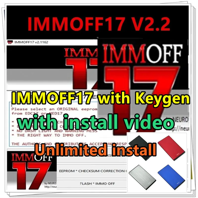 IMMOFF17 Software with Keygen Unlimited install EDC17 Immo Off Ecu Program NEUROTUNING Immoff 17 and install video guide