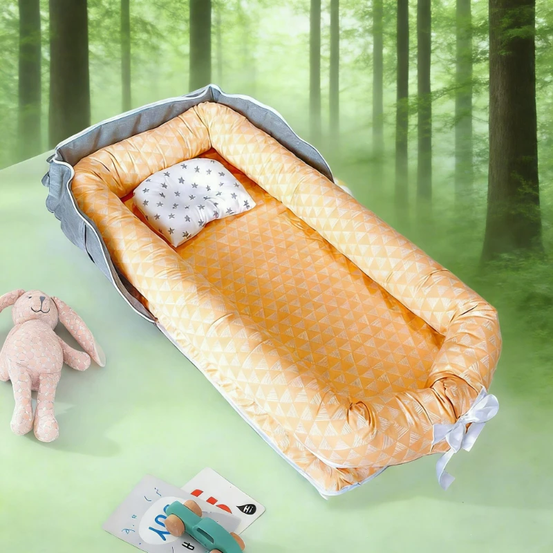 

Новая переносная кроватка-люлька 2026 года в стиле сумки через плечо для новорожденных, складное гнездышко для малышей с подушкой-опорой