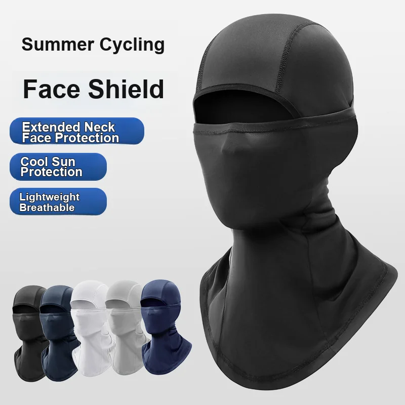 Cycling Sun Protection Head Cover Sweat Absorbent Quick Dry Windproof Ice Silk Neck Gaiter for Outdoor Motorcycle Helmet Liner